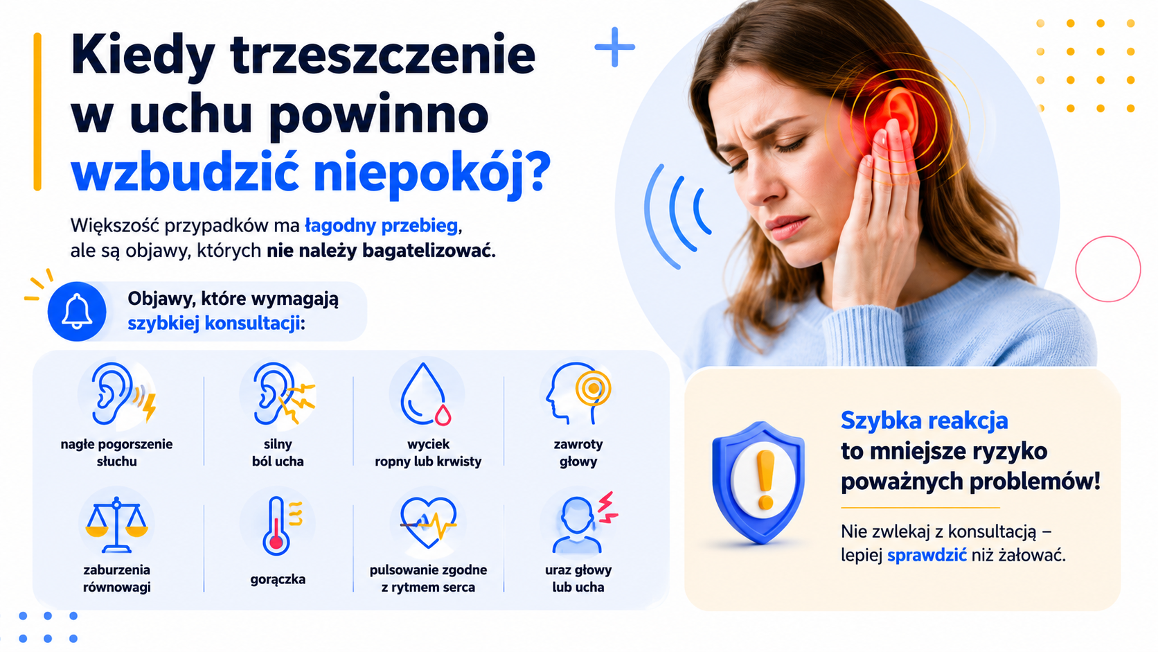 Trzeszczenie w uchu – co oznacza i kiedy powinno niepokoić?