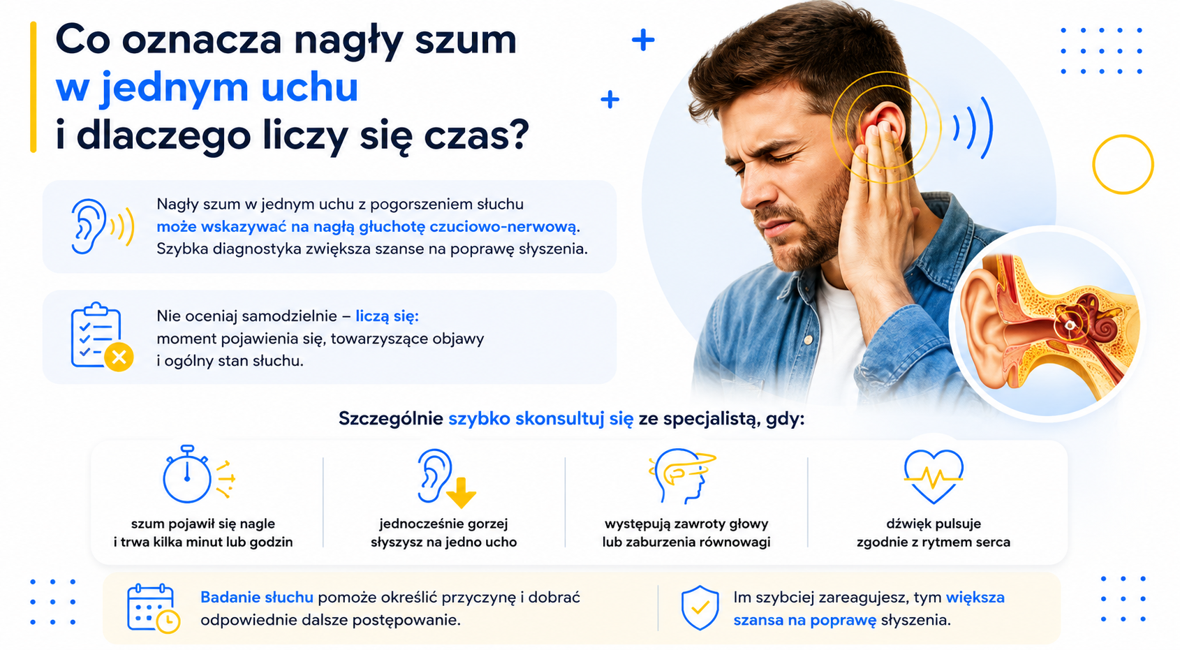 Szum w jednym uchu – czy to poważniejsze niż szum obustronny?