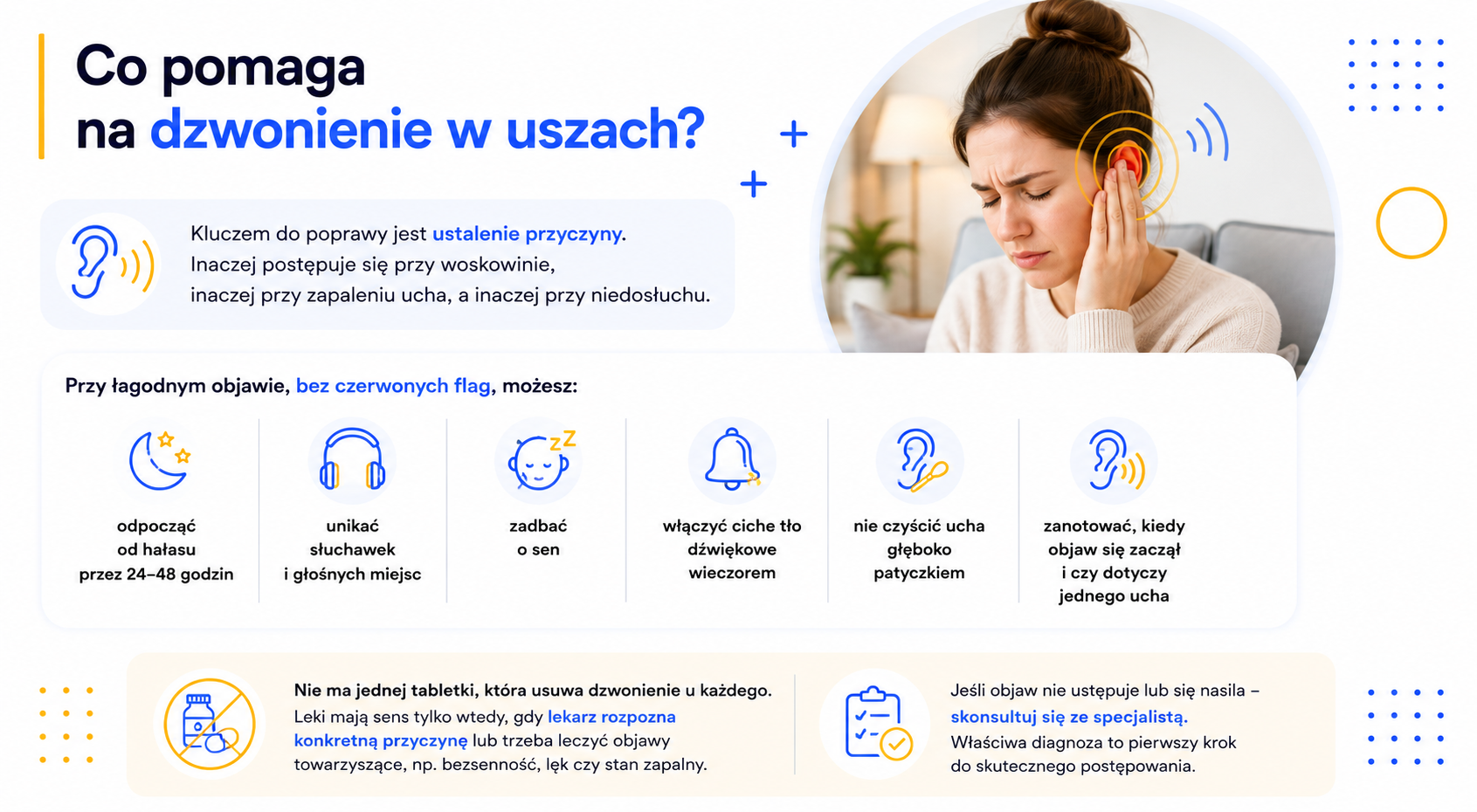 Dzwonienie w uszach &ndash; czym r&oacute;żni się od szumu i kiedy udać się do lekarza?