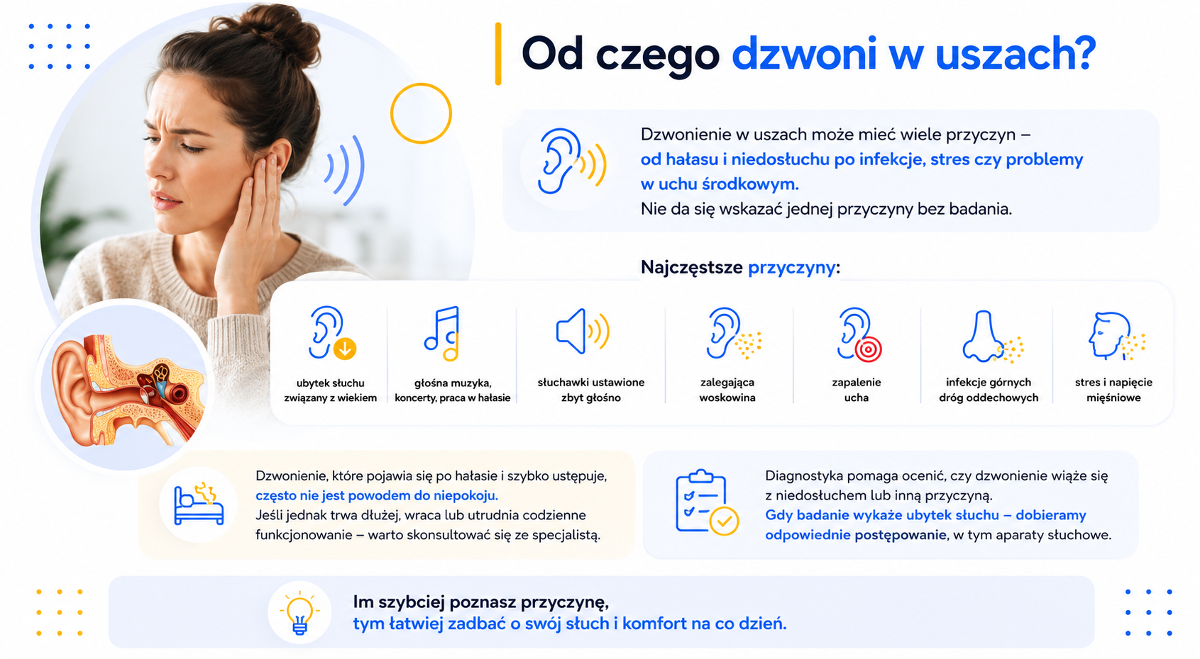 Dzwonienie w uszach &ndash; czym r&oacute;żni się od szumu i kiedy udać się do lekarza?