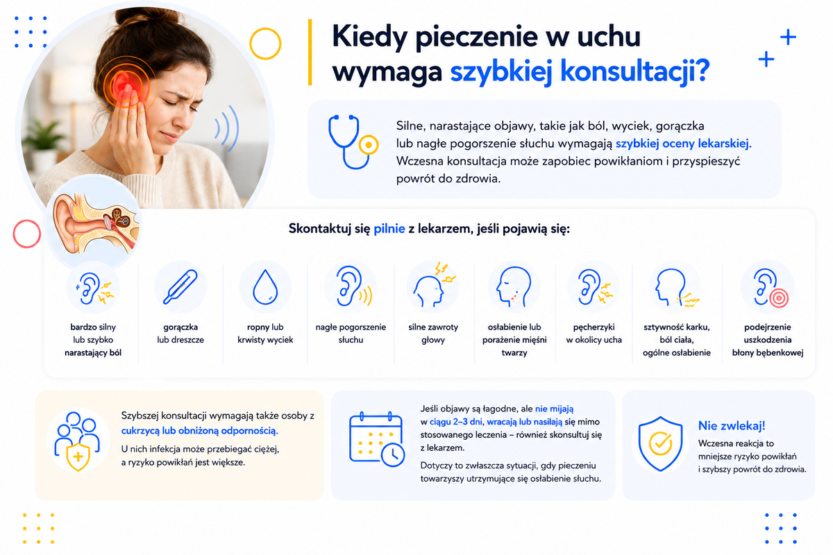 Pieczenie w uchu – możliwe przyczyny od alergii po infekcje